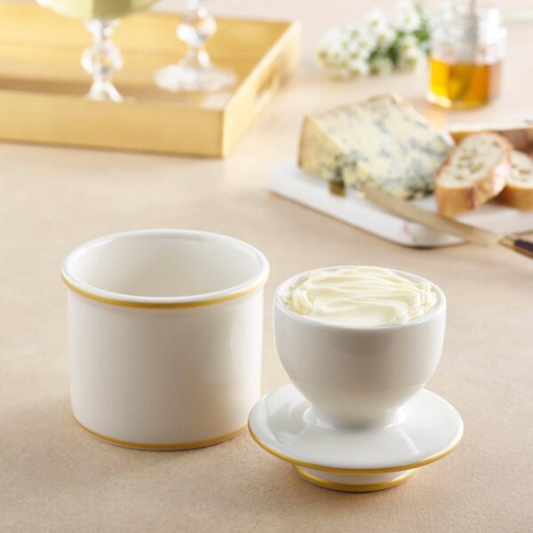 The Original Butter Bell® Crock - Le Bistro Gold Trim - Image 4