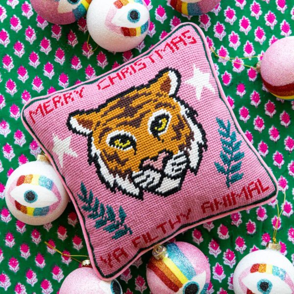 Filthy Animal Needlepoint Pillow - Image 3