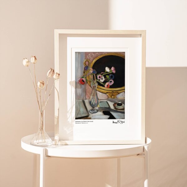 Sugar & Canvas - Henri Matisse Anémones Au Miroir Noir Art Print M148 - Image 8