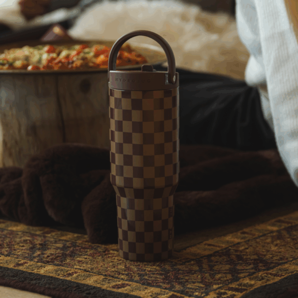 Autumn Checkers HydroJug 32 oz Sport Water Bottle - Image 2