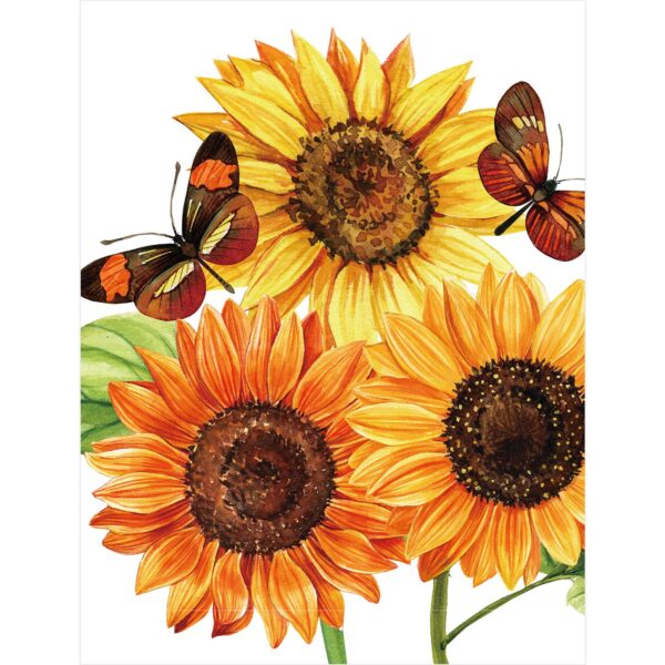 Sunflowers and Butterflies Diamond Painting Kit: 01 Multi - Image 8