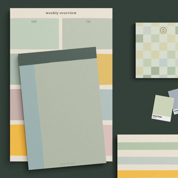 Library Design Co. - Large Week Pad Green - Image 2