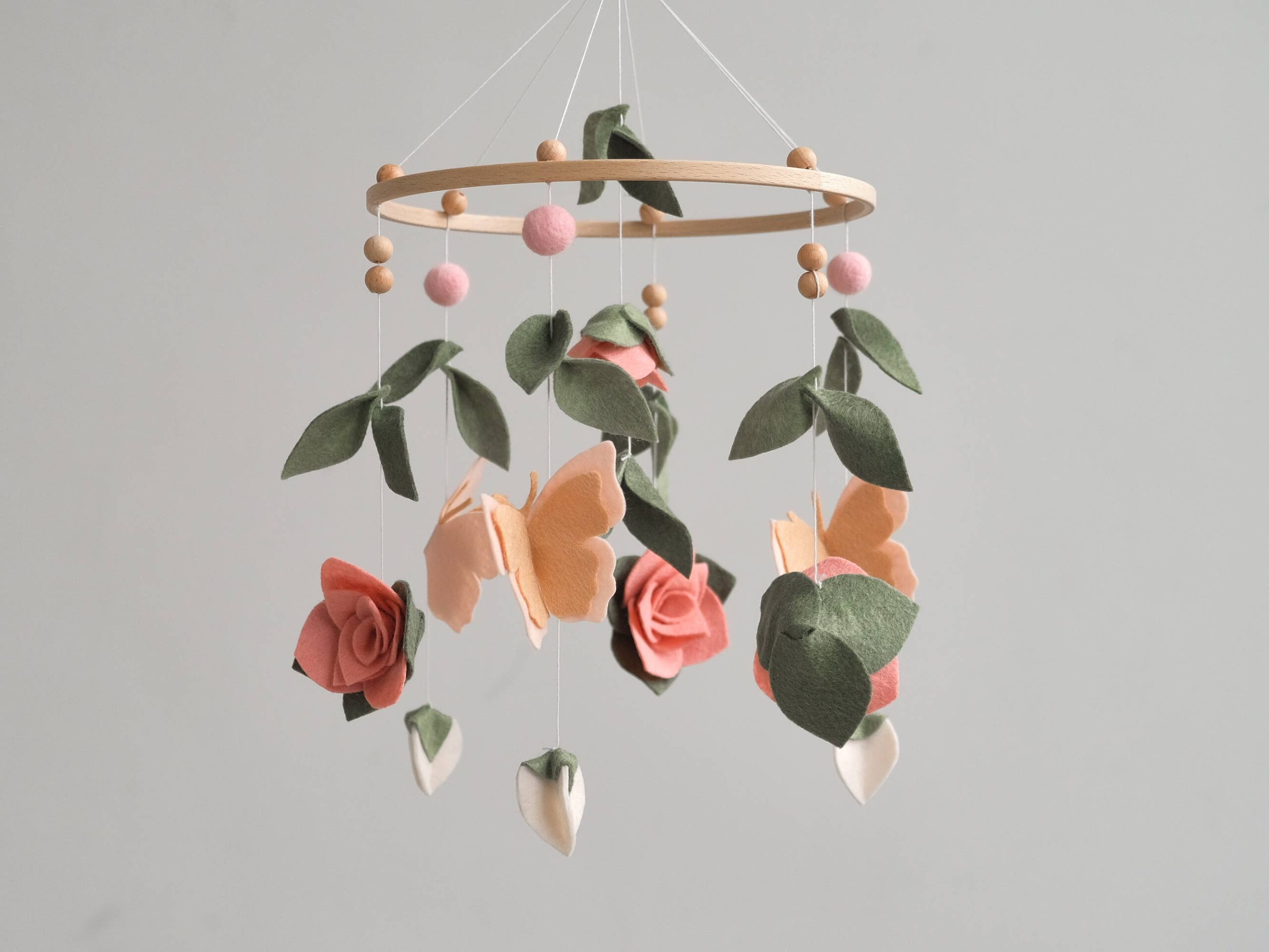 ChilDreams - Flower Baby Mobile - Butterfly Crib Mobile - Floral Nursery - Image 5