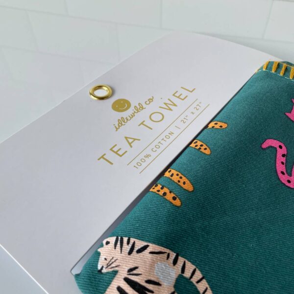 Idlewild Co. - Colorful Wild Cats Tea Towel - Image 2