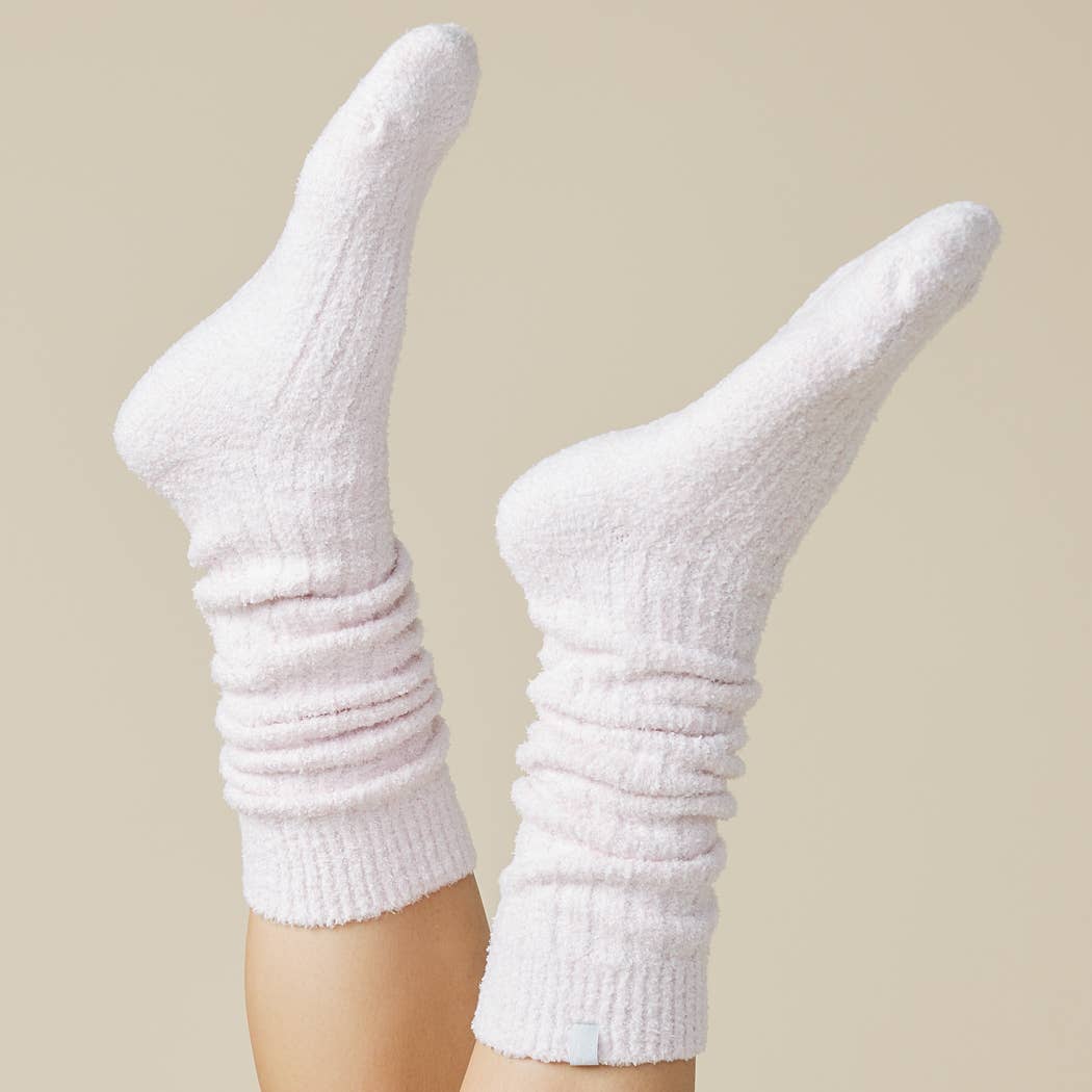 Marshmallow Socks with Grippers: Heather Blush Pink