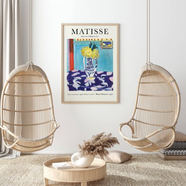 Sugar & Canvas - Henri Matisse Les Coucous, Tapis Bleu Et Rose Print M18 - Image 10