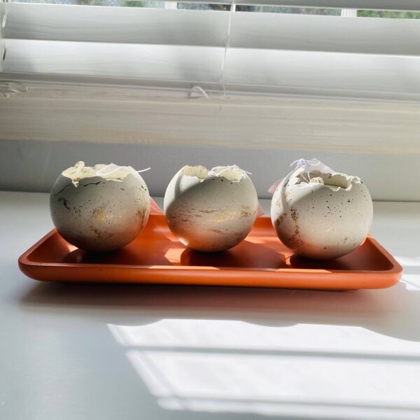 Mini Moon Candle | Sphere Concrete Candle: Oakmoss & Amber - Image 4