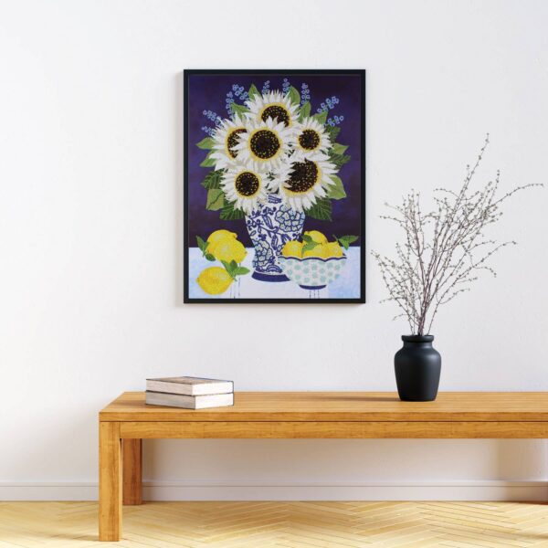 White Sunflowers Diamond Painting Kit - Image 4