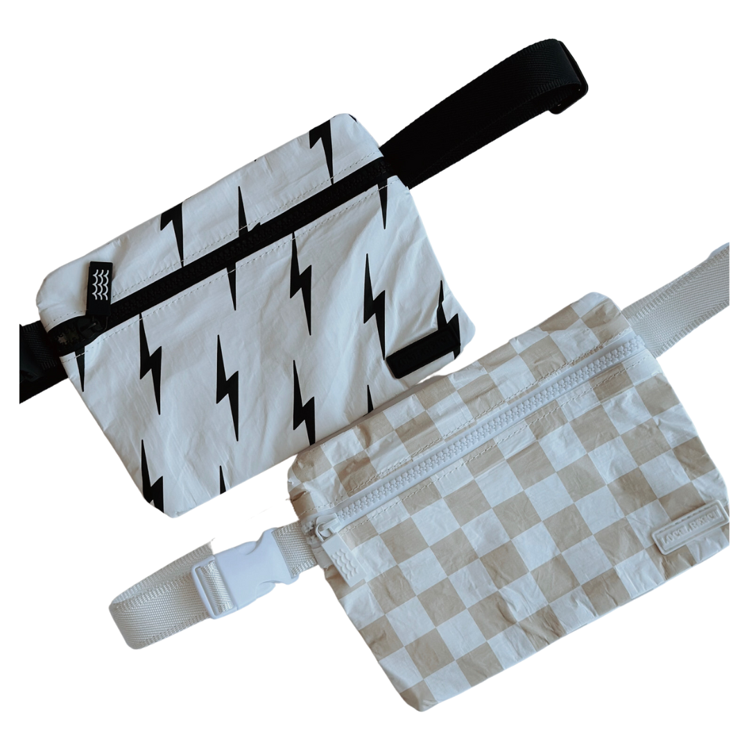 Sand Checker Belt Bag: Sand Checker Belt Bag - Image 3