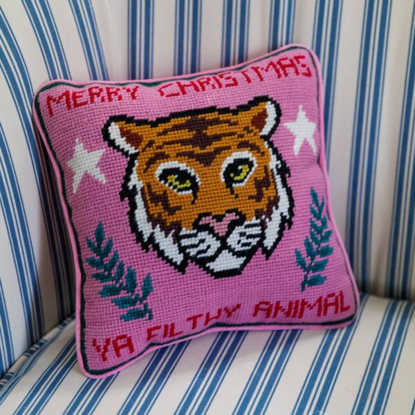 Filthy Animal Needlepoint Pillow - Image 2