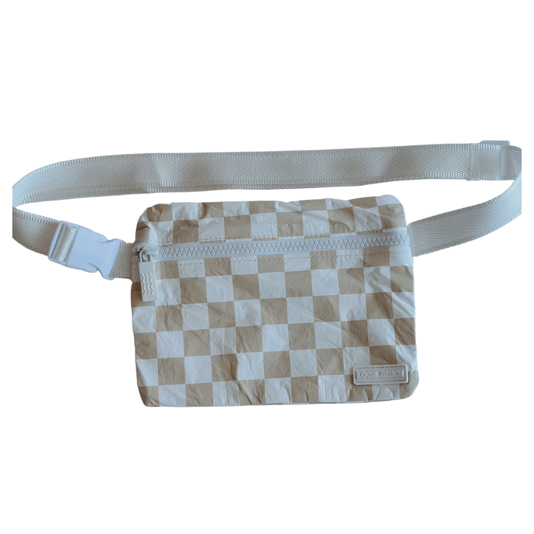 Sand Checker Belt Bag: Sand Checker Belt Bag - Image 2