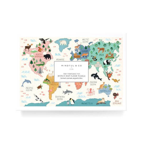 Mindful and Co Kids USA - World Map Floor Puzzle - Image 2