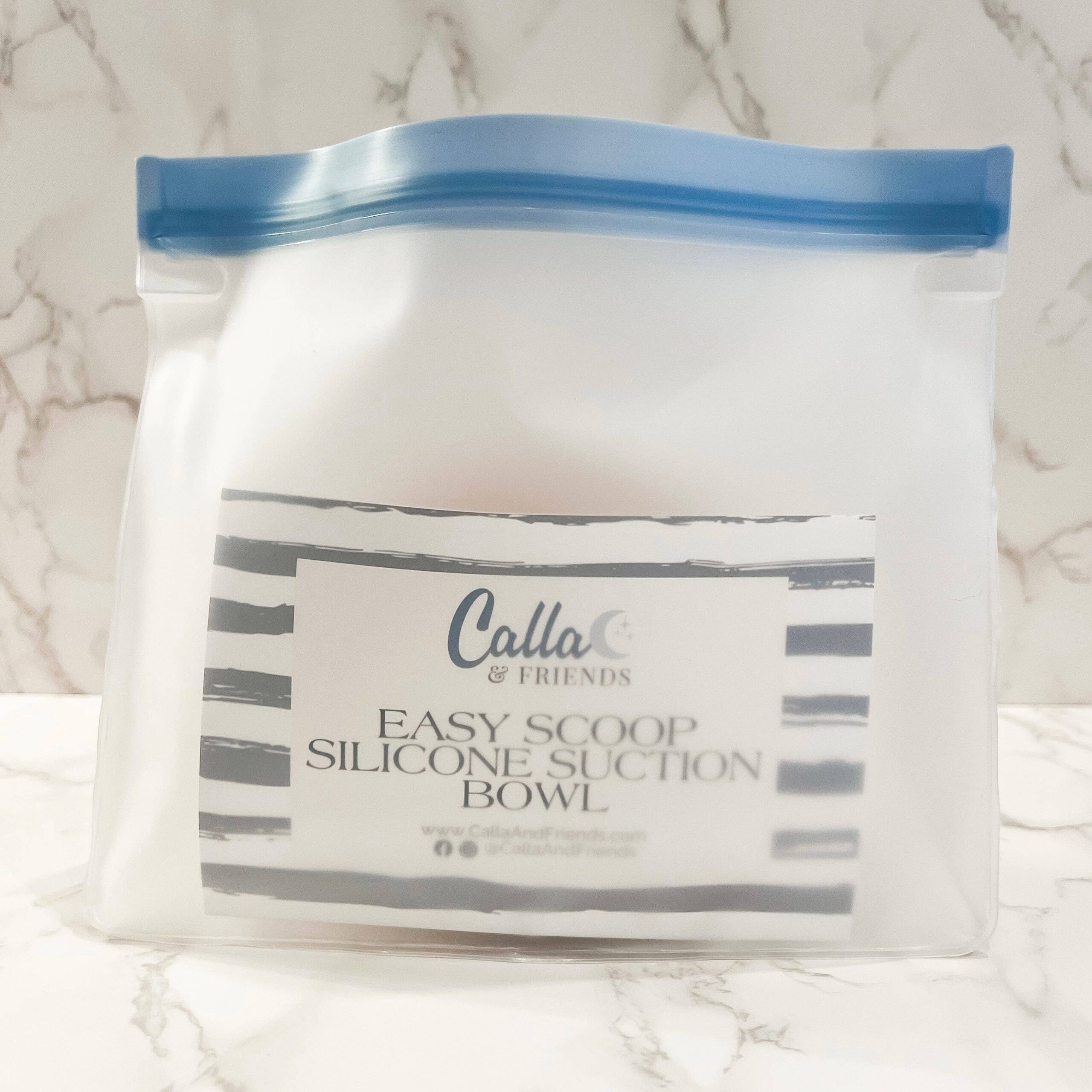 Easy Scoop Suction Bowl: White Marble - Image 8