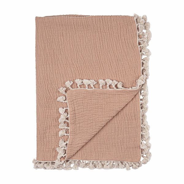 Crane Baby - 6 Layer Muslin Blanket Copper
