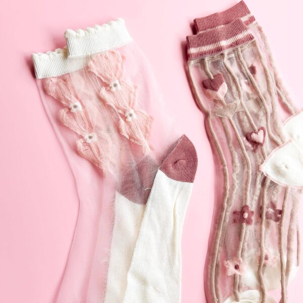 The Garden Glass Sock Set | 2 pairs | Sheer Breathable Socks - Image 2