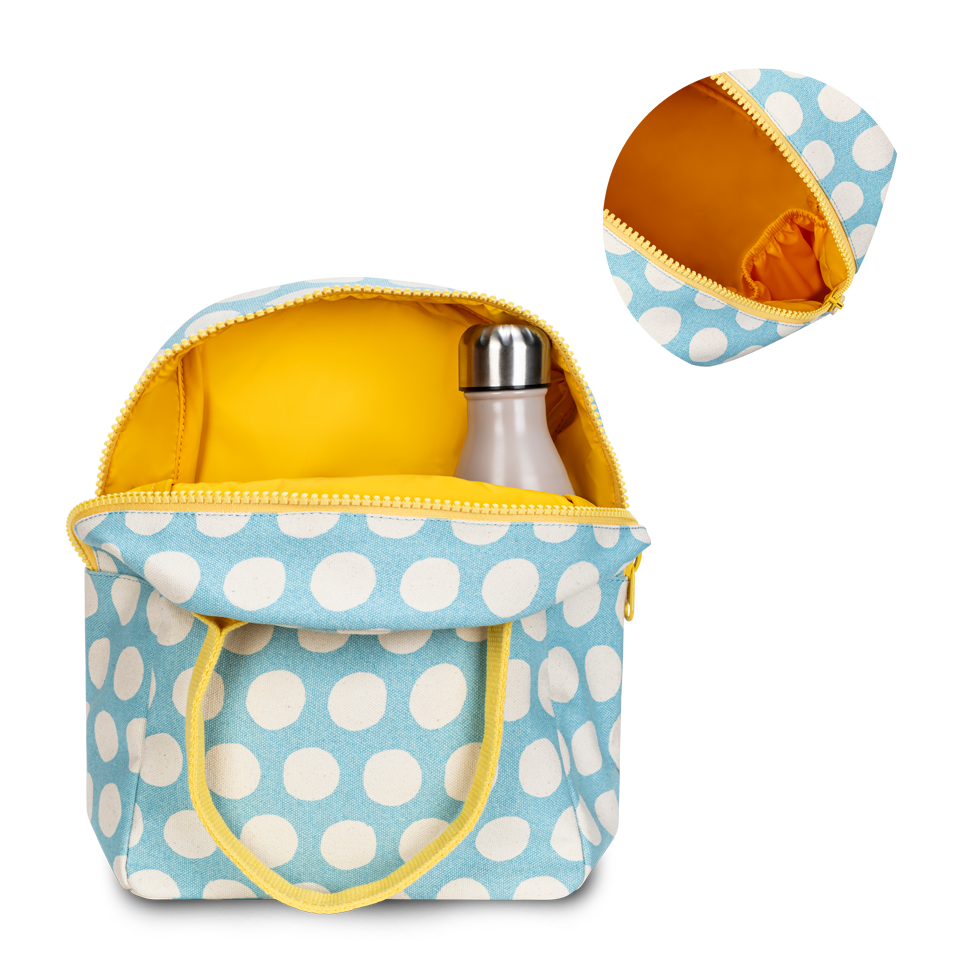 Fluf - Zipper Lunch Bag - Dot Blue - Image 2
