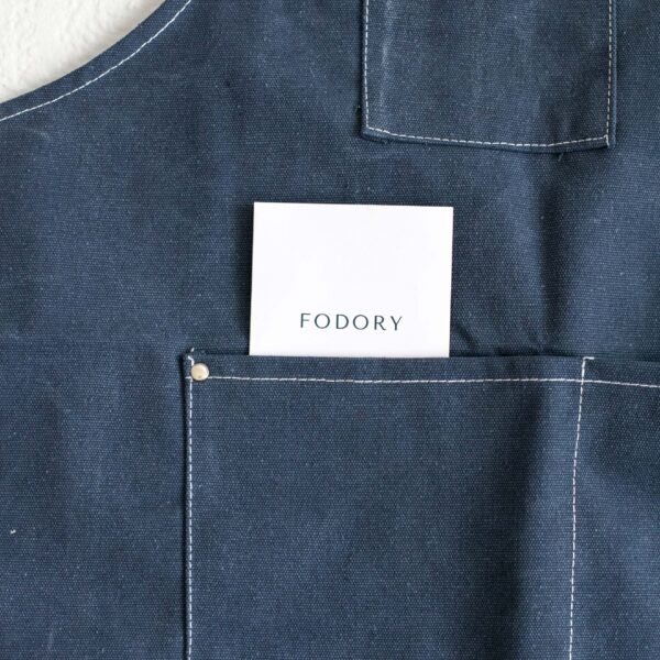 Heavy Cotton Canvas Cross Back Aprons: Blue - Image 2