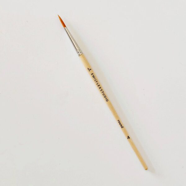 Watercolor paintbrush set of five wood brushes - Image 5
