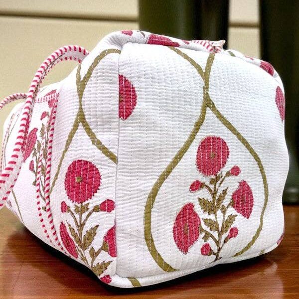 Ellison Burgundy Floral Duffle Bag - Image 5