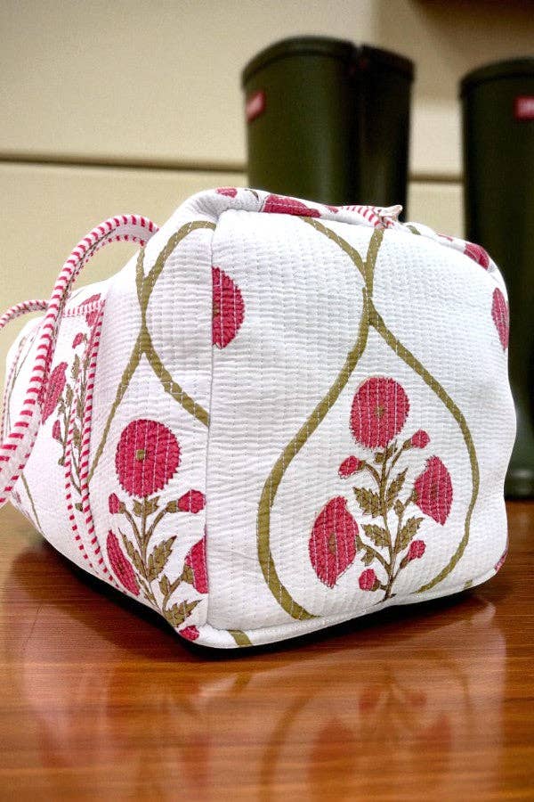 Ellison Burgundy Floral Duffle Bag - Image 5