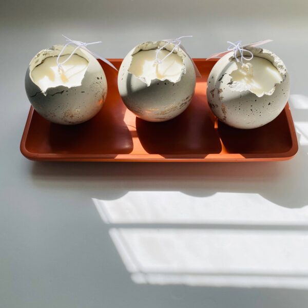 Mini Moon Candle | Sphere Concrete Candle: Moroccan Cashmere - Image 4