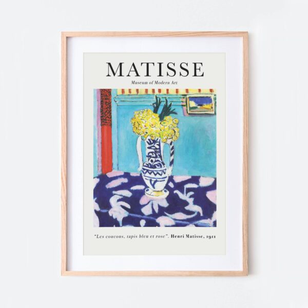 Sugar & Canvas - Henri Matisse Les Coucous, Tapis Bleu Et Rose Print M18 - Image 6