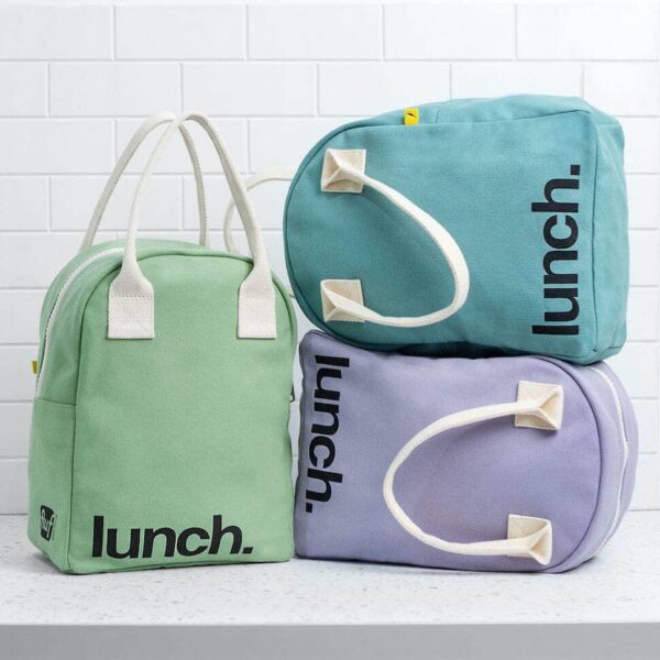 Fluf - Zipper Lunch Bag - ‘Lunch’ Moss - Image 5