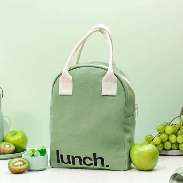 Fluf - Zipper Lunch Bag - ‘Lunch’ Moss - Image 6