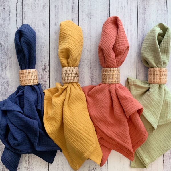 Rattan Napkin Rings, set of four - Image 2