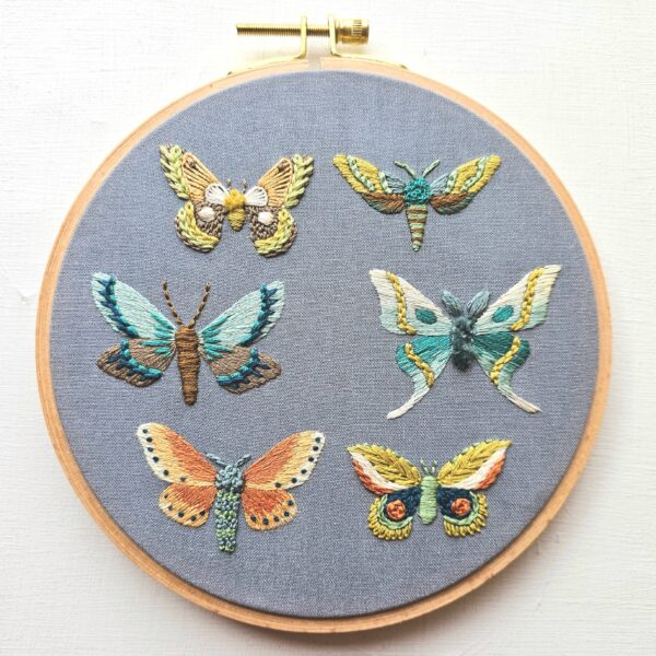 Moth Sampler Embroidery Kit - Image 5