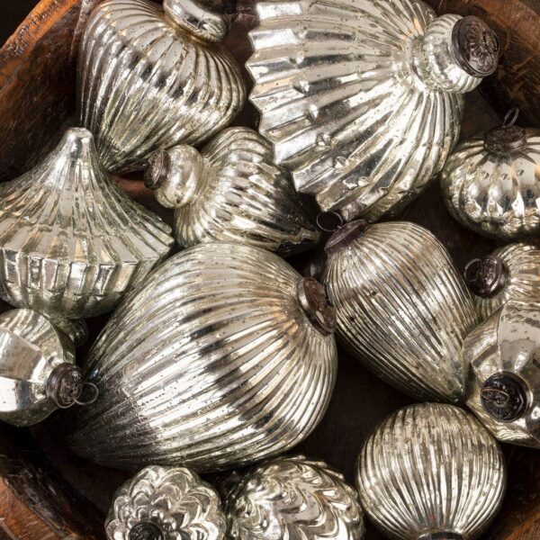 Silverfrost Holiday Onion Ornament, Silver - Image 3