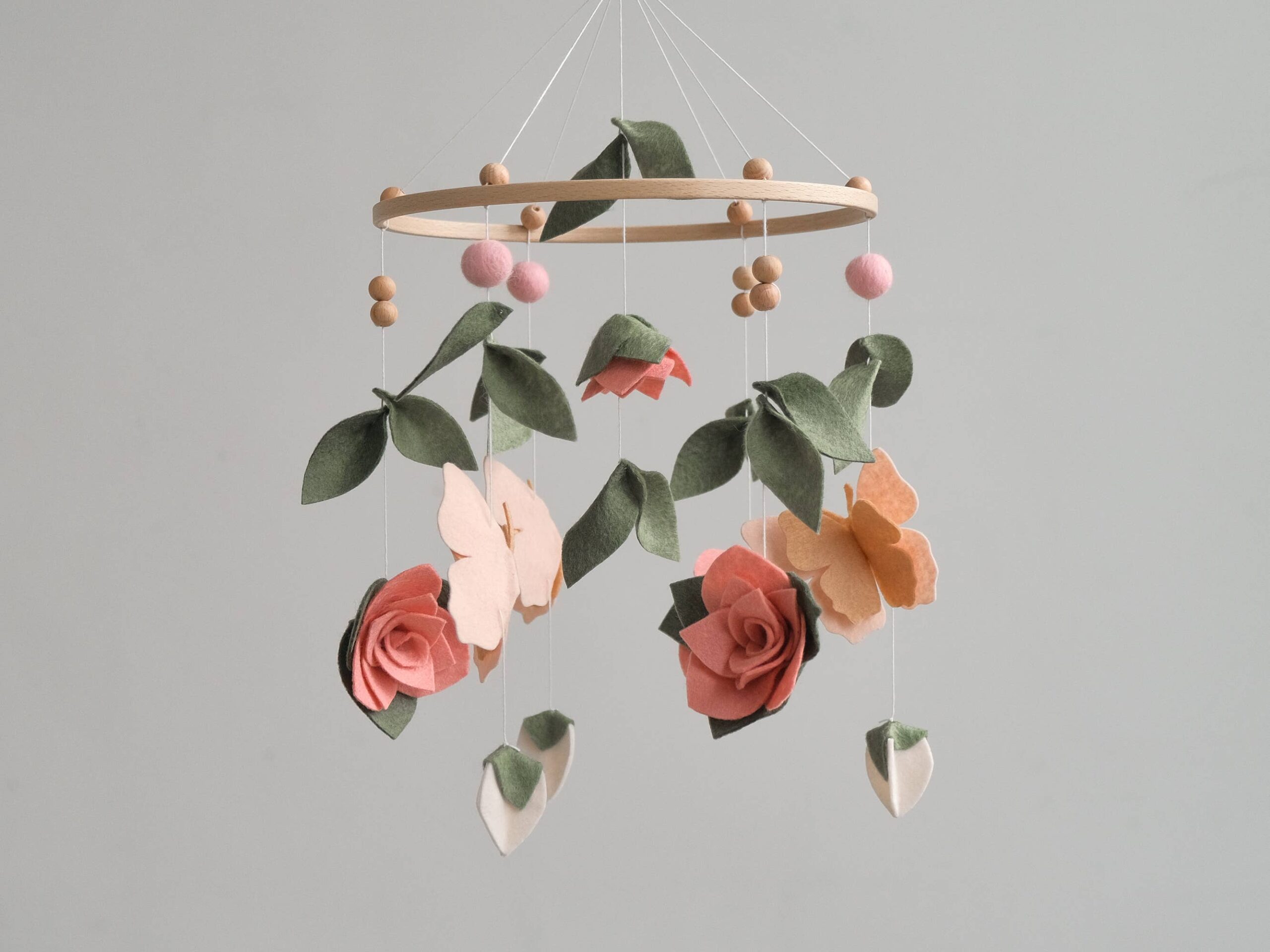 ChilDreams - Flower Baby Mobile - Butterfly Crib Mobile - Floral Nursery - Image 8