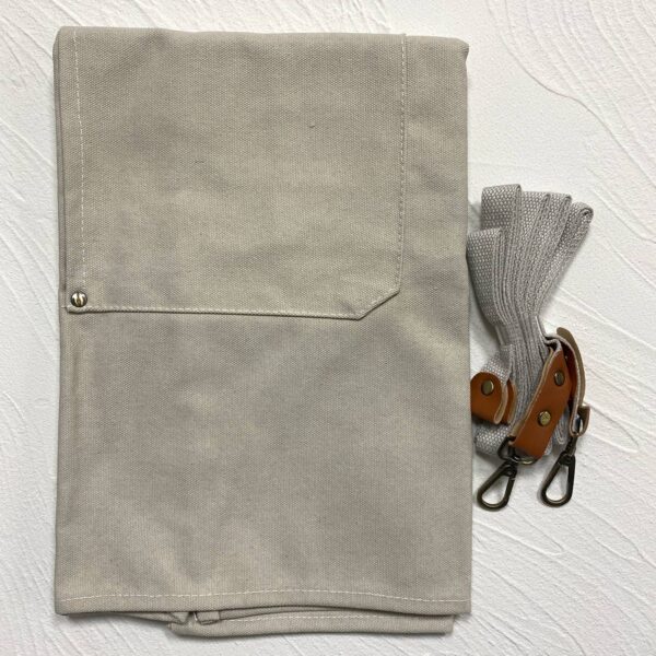 Heavy Cotton Canvas Cross Back Aprons: Blue - Image 5