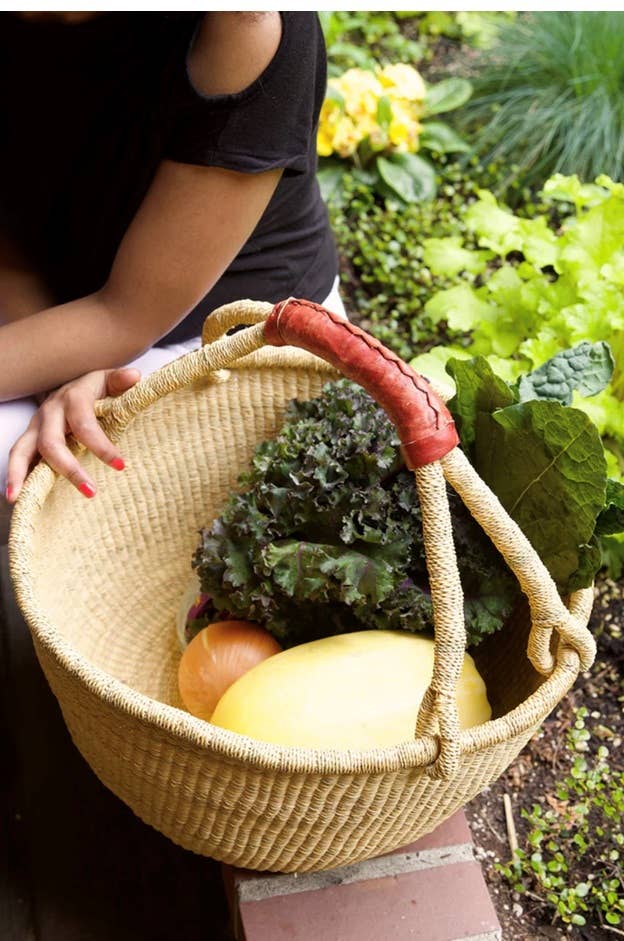 The African Home Goods - Large African Ghana Bolga Basket | Dye Free | 14"-16" - Image 2