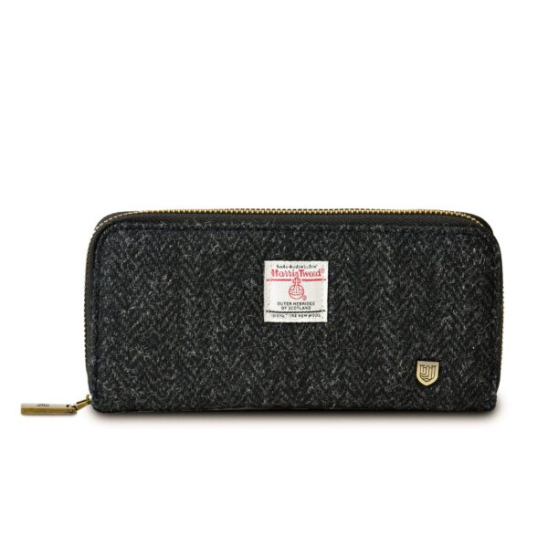 The Long Zip Purse: Black and White Dogtooth - Image 8