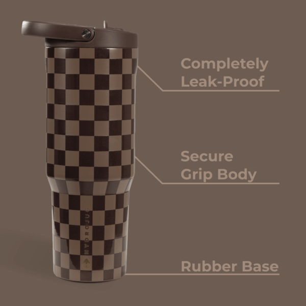 Autumn Checkers HydroJug 32 oz Sport Water Bottle - Image 3