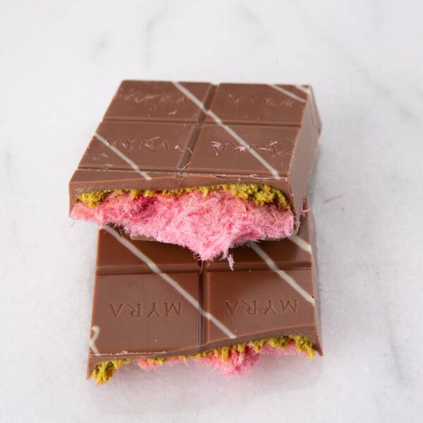 Viral Angel Hair Dubai Chocolate Bar - Pink Cotton Candy - Image 5