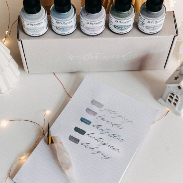 Cool Tone Calligraphy Ink Set of 5 - Image 4
