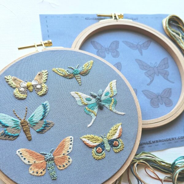 Moth Sampler Embroidery Kit - Image 4