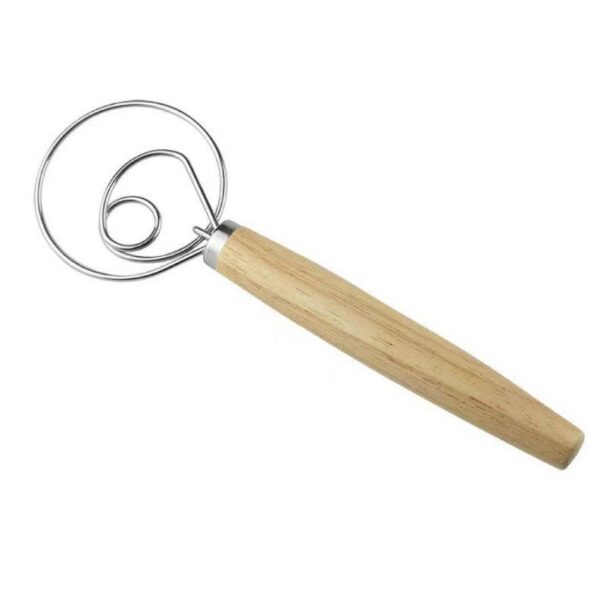 Dough Whisk Wooden Handle: Two rings - Image 4