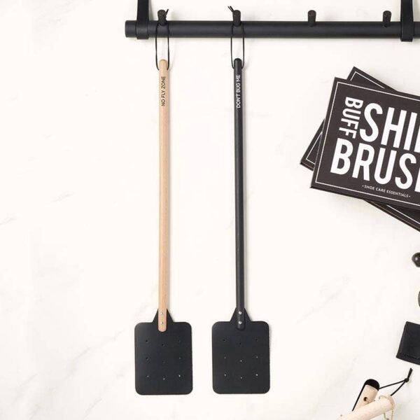 Wood + Leather Fly Swatter - Natural - Image 2