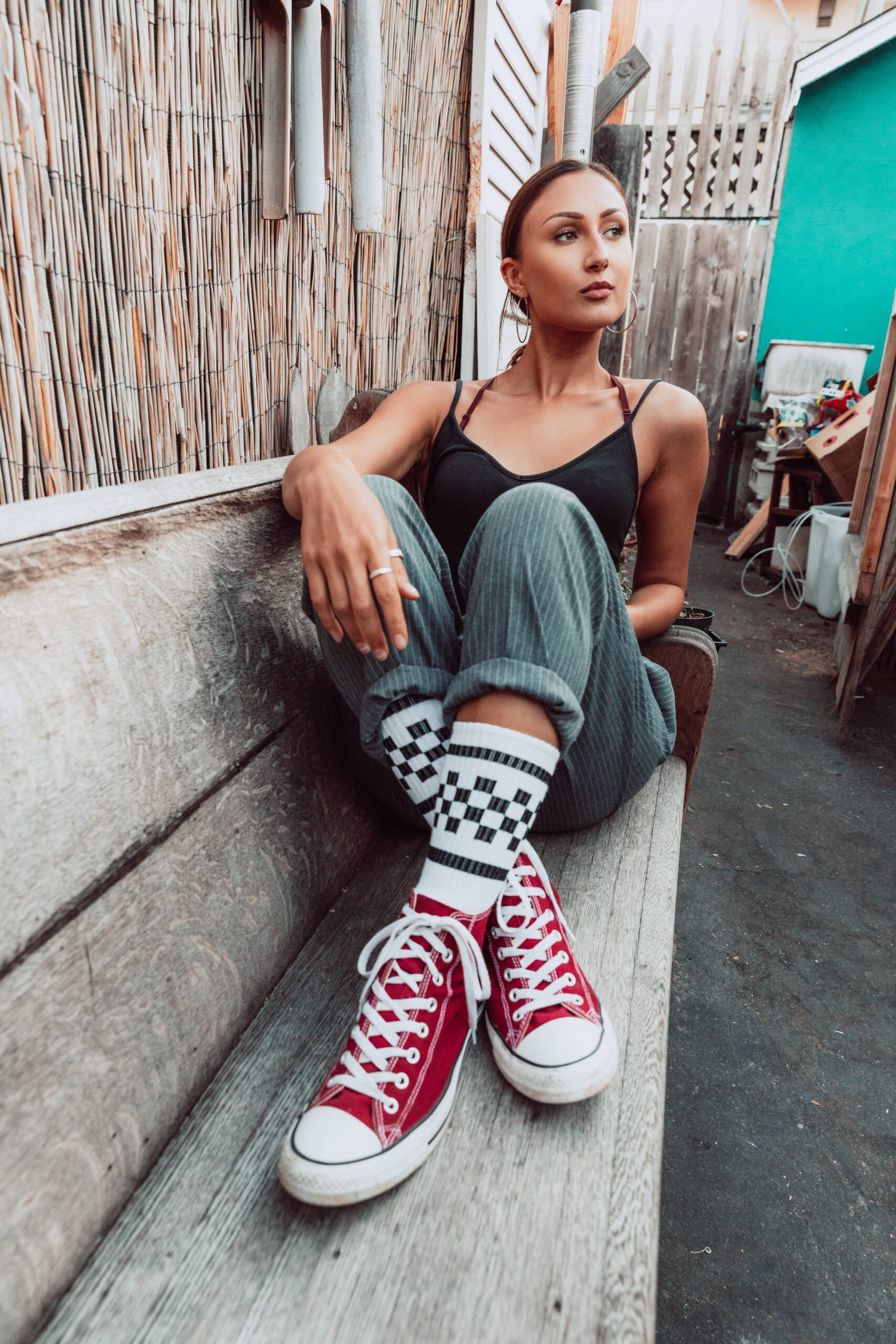 SOCCO - SOCCO Checkered Crew | White with Black Checkers - Image 3