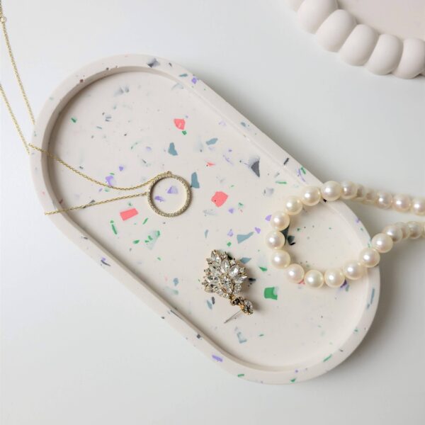 Oval Jewelry tray Terrazzo