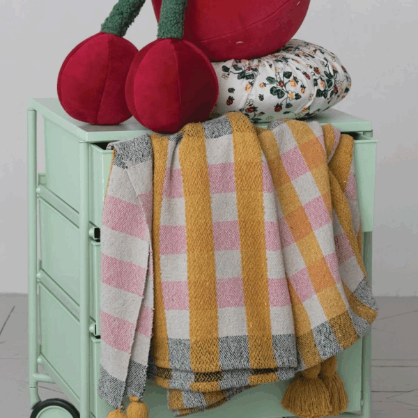 Cotton Velvet Cherry Shaped Pillow - Image 2