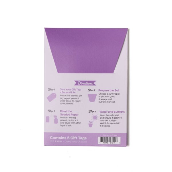 Plantable Seed Gift Tags - Vintage Seed Design, 5 Gift Tags: Lavender - Image 18