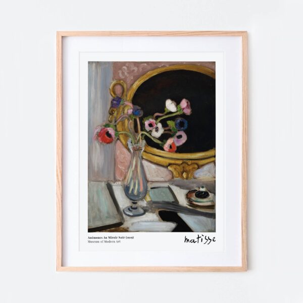 Sugar & Canvas - Henri Matisse Anémones Au Miroir Noir Art Print M148 - Image 7