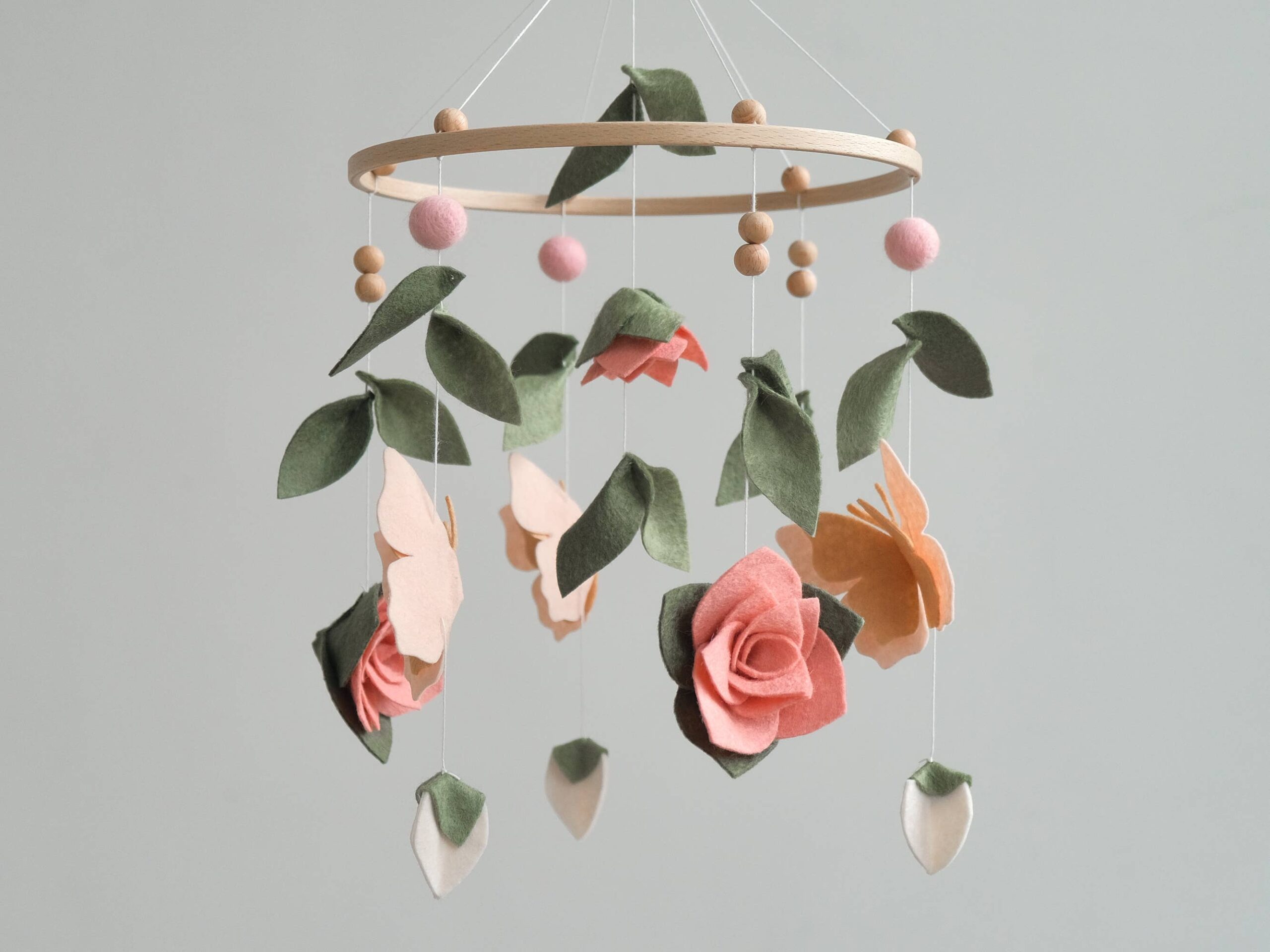 ChilDreams - Flower Baby Mobile - Butterfly Crib Mobile - Floral Nursery - Image 7