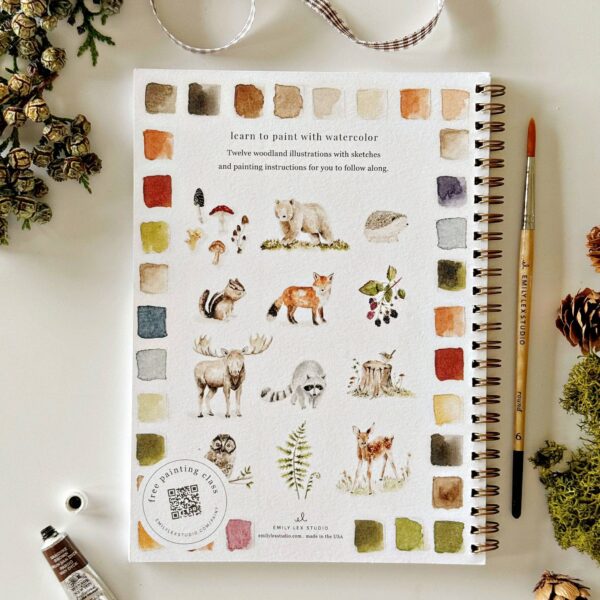 Woodland watercolor workbook - Image 2