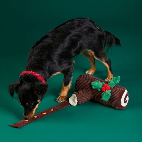Yule Log Interactive Snuffle Holiday Dog Toy - Image 3