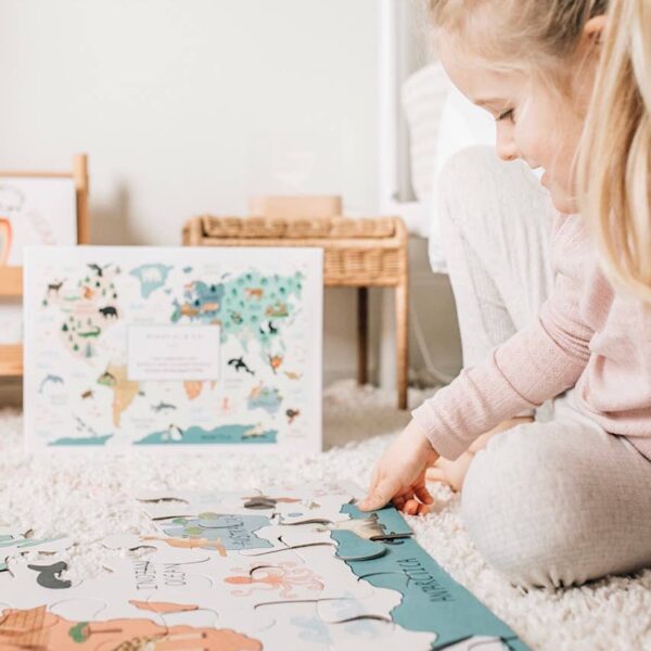 Mindful and Co Kids USA - World Map Floor Puzzle - Image 3